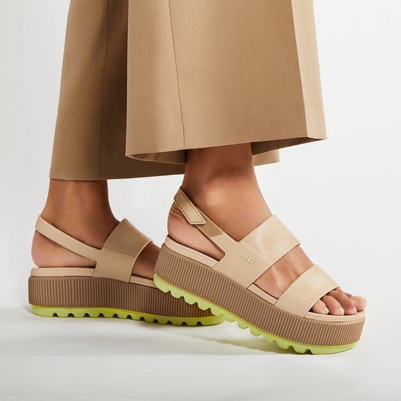 Reef Shoes - REEF Water Vista Higher Platform Sandals Vintage Citron Size 10
